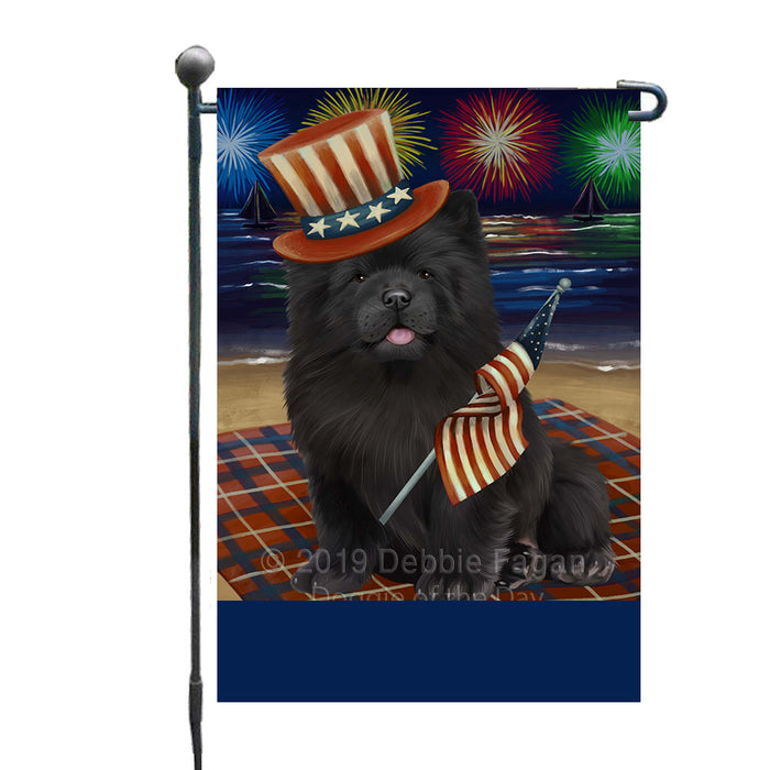 Personalized 4th of July Firework Chow Chow Dog Custom Garden Flags GFLG-DOTD-A57873