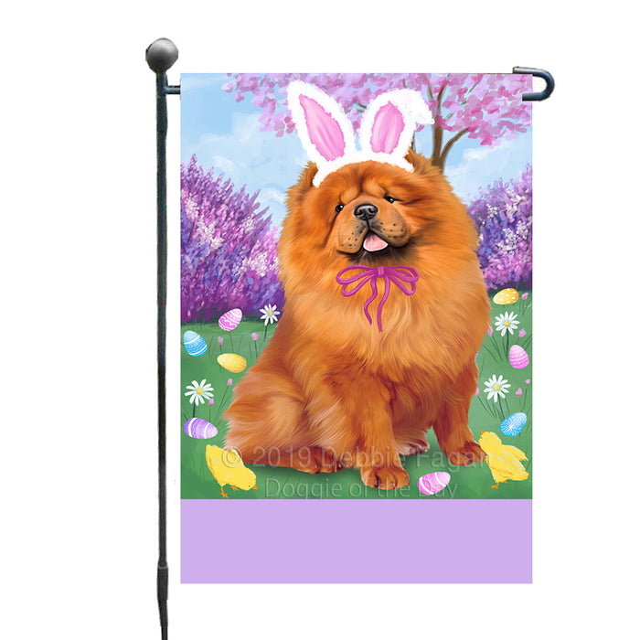 Personalized Easter Holiday Chow Chow Dog Custom Garden Flags GFLG-DOTD-A58825