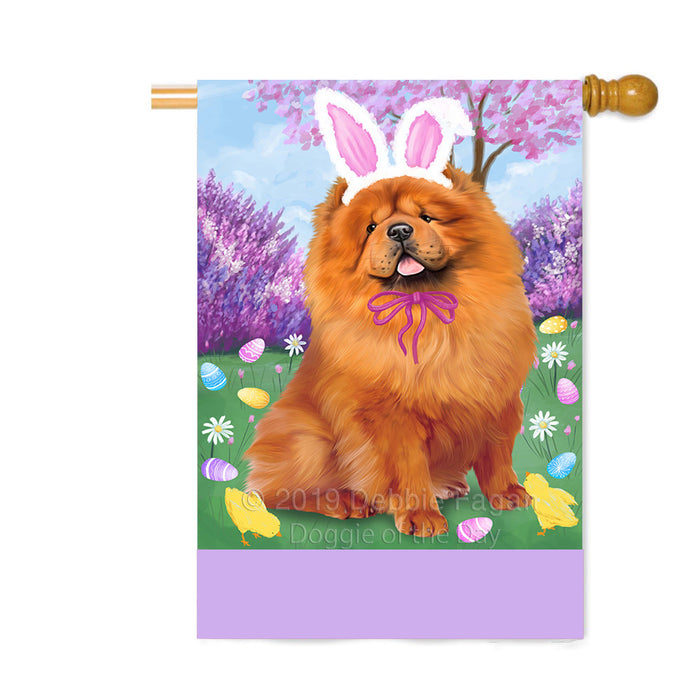 Personalized Easter Holiday Chow Chow Dog Custom House Flag FLG-DOTD-A58881