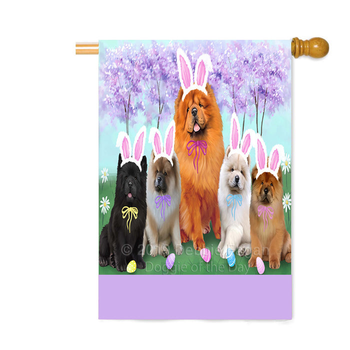 Personalized Easter Holiday Chow Chow Dogs Custom House Flag FLG-DOTD-A58882