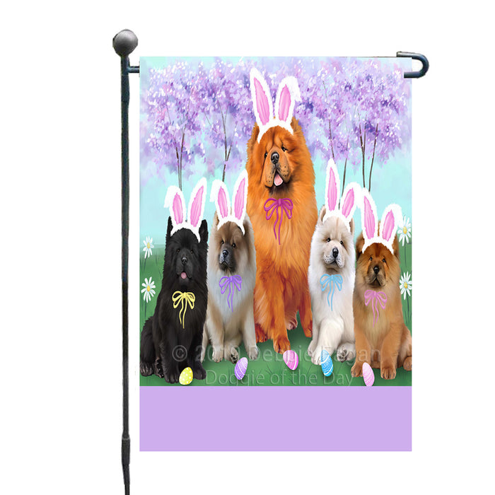 Personalized Easter Holiday Chow Chow Dogs Custom Garden Flags GFLG-DOTD-A58826