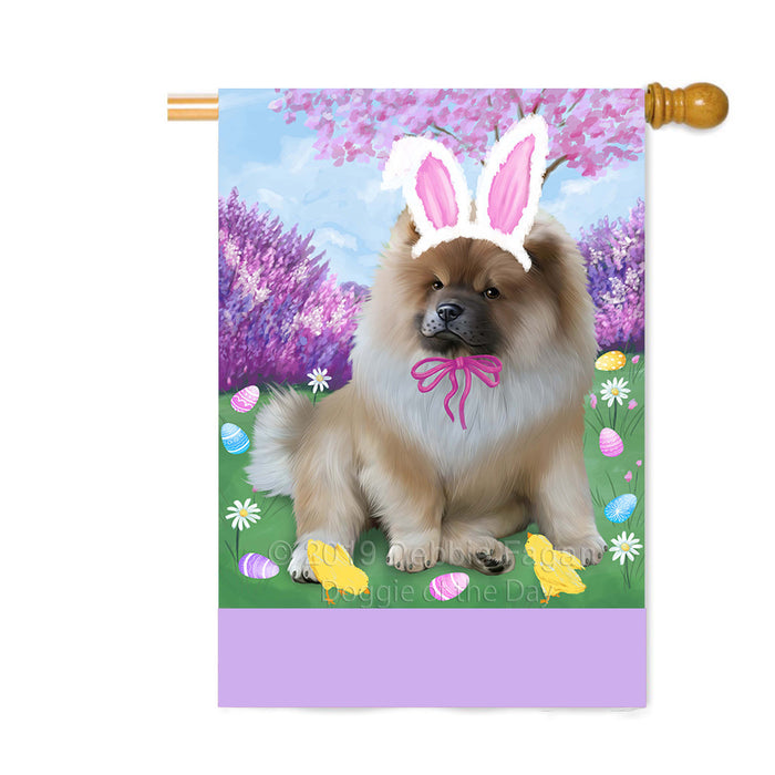 Personalized Easter Holiday Chow Chow Dog Custom House Flag FLG-DOTD-A58883
