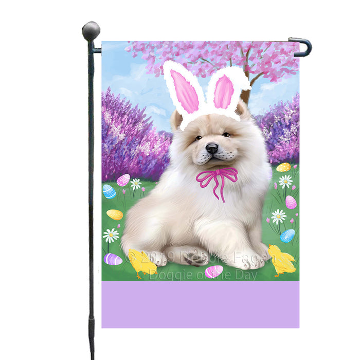 Personalized Easter Holiday Chow Chow Dog Custom Garden Flags GFLG-DOTD-A58828