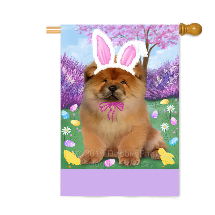 Personalized Easter Holiday Chow Chow Dog Custom House Flag FLG-DOTD-A58885