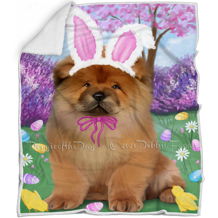Chow Chow Dog Easter Holiday Blanket BLNKT57603