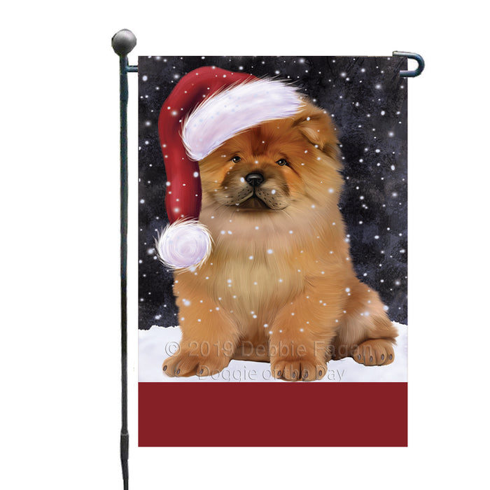 Personalized Let It Snow Happy Holidays Chow Chow Dog Custom Garden Flags GFLG-DOTD-A62321