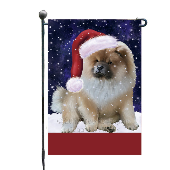 Personalized Let It Snow Happy Holidays Chow Chow Dog Custom Garden Flags GFLG-DOTD-A62322