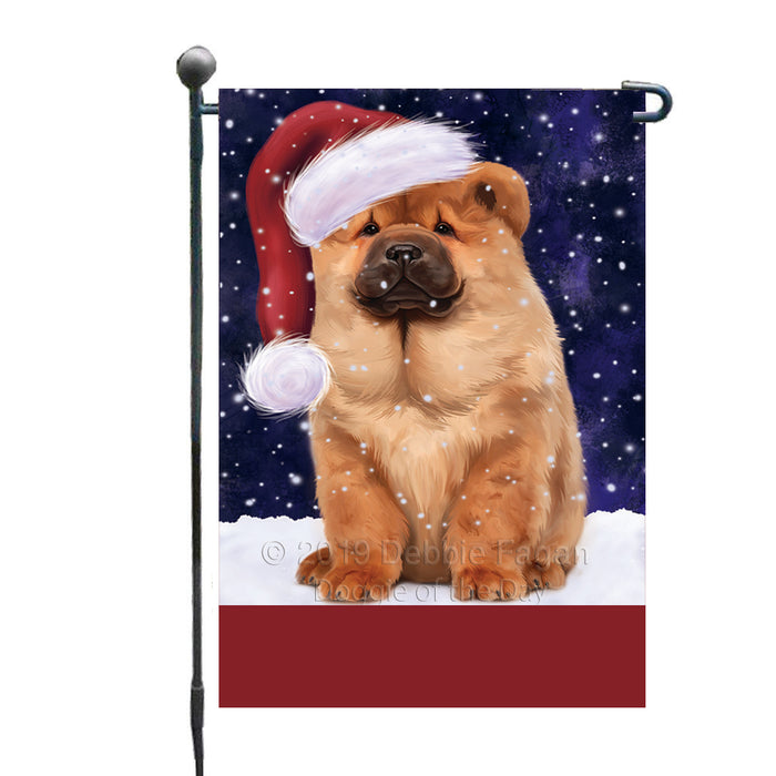 Personalized Let It Snow Happy Holidays Chow Chow Dog Custom Garden Flags GFLG-DOTD-A62323