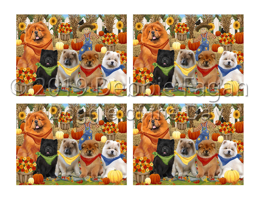 Fall Festive Harvest Time Gathering Chow Chow Dogs Placemat
