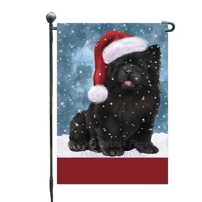 Personalized Let It Snow Happy Holidays Chow Chow Dog Custom Garden Flags GFLG-DOTD-A62324