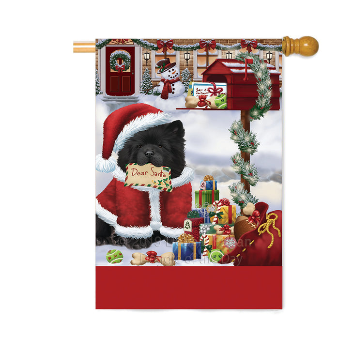 Personalized Happy Holidays Mailbox Chow Chow Dog Christmas Custom House Flag FLG-DOTD-A59975