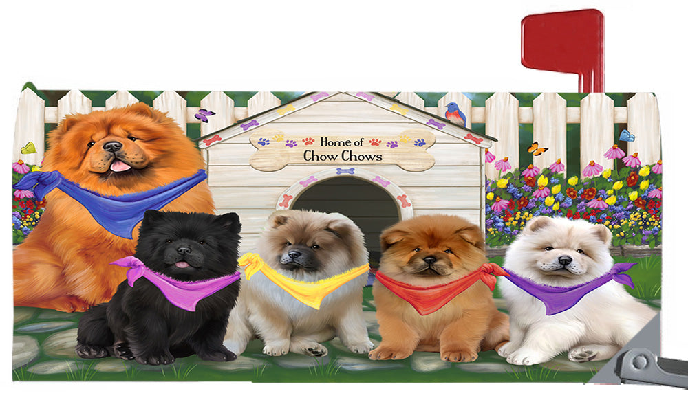 Spring Dog House Chow Chow Dogs Magnetic Mailbox Cover MBC48636