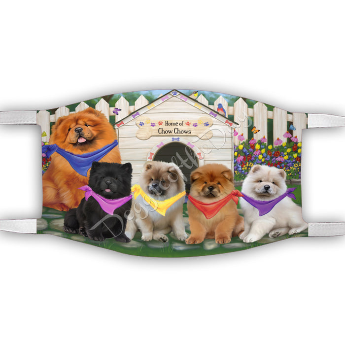 Spring Dog House Chow Chow Dogs Face Mask FM48789