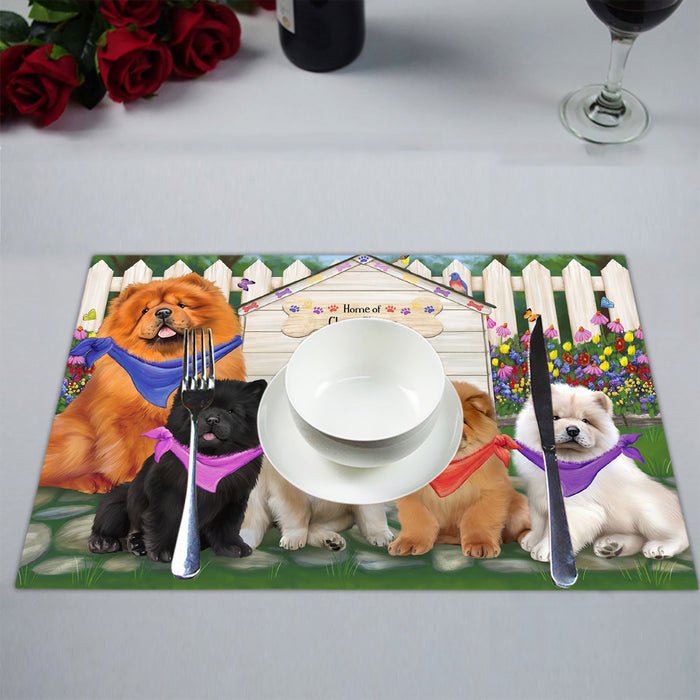 Spring Dog House Chow Chow Dogs Placemat