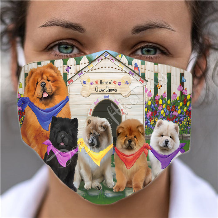 Spring Dog House Chow Chow Dogs Face Mask FM48789