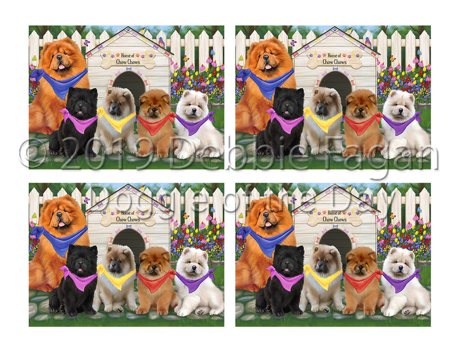 Spring Dog House Chow Chow Dogs Placemat