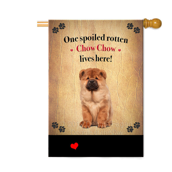 Personalized Spoiled Rotten Chow Chow Dog Custom House Flag FLG-DOTD-A63229