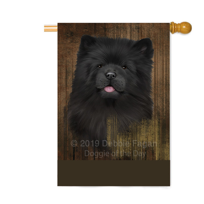 Personalized Rustic Chow Chow Dog Custom House Flag FLG64564