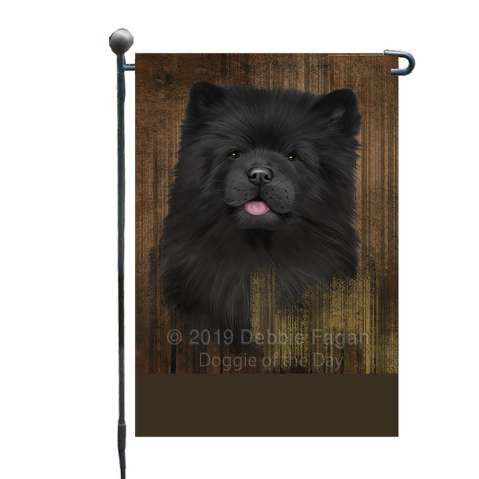Personalized Rustic Chow Chow Dog Custom Garden Flag GFLG63487