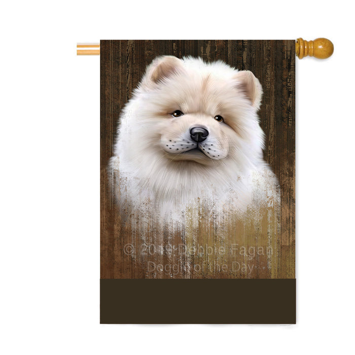 Personalized Rustic Chow Chow Dog Custom House Flag FLG64565