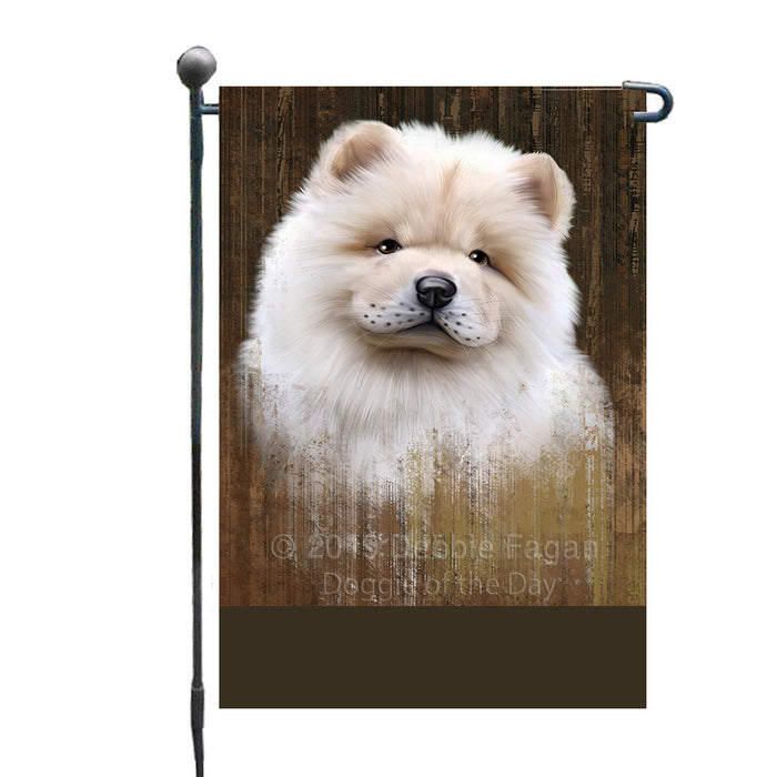 Personalized Rustic Chow Chow Dog Custom Garden Flag GFLG63488