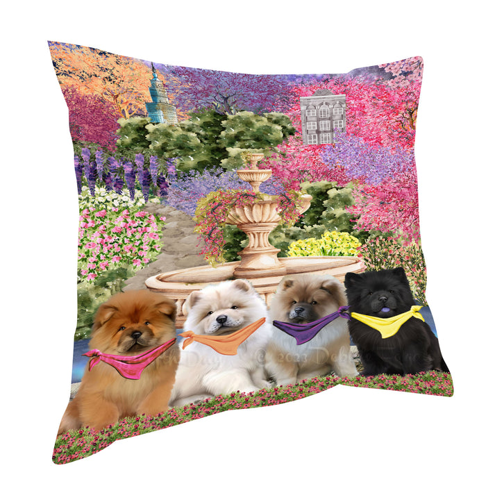 Chow Chow Pillow: Cushion for Sofa Couch Bed Throw Pillows, Personalized, Explore a Variety of Designs, Custom, Pet and Dog Lovers Gift