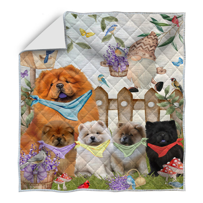 Chow Chow Bedspread Quilt, Bedding Coverlet Quilted, Explore a Variety of Designs, Personalized, Custom, Dog Gift for Pet Lovers