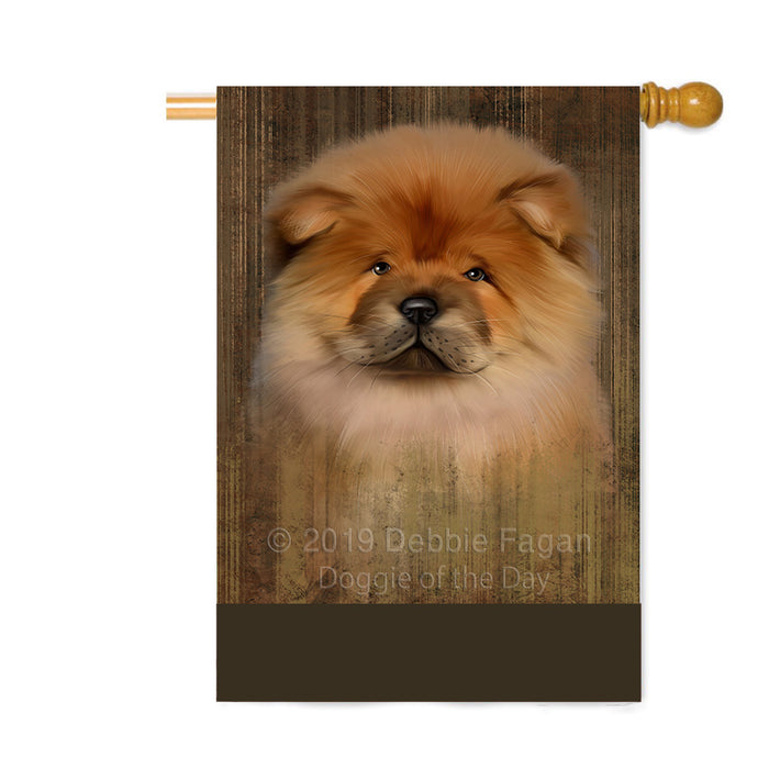 Personalized Rustic Chow Chow Dog Custom House Flag FLG64566