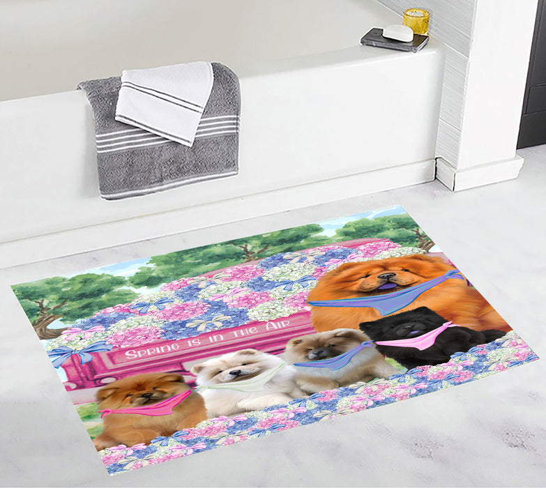 Chow Chow Bath Mat, Anti-Slip Bathroom Rug Mats, Explore a Variety of Designs, Custom, Personalized, Dog Gift for Pet Lovers