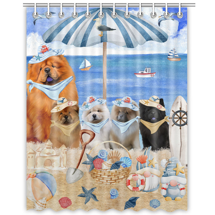 Chow Chow Shower Curtain, Explore a Variety of Custom Designs, Personalized, Waterproof Bathtub Curtains with Hooks for Bathroom, Gift for Dog and Pet Lovers