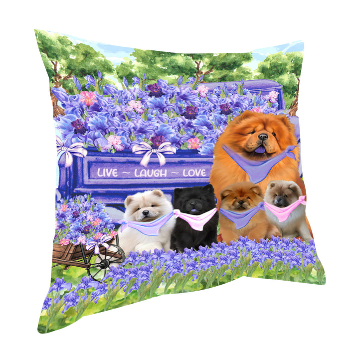 Chow Chow Throw Pillow: Explore a Variety of Designs, Custom, Cushion Pillows for Sofa Couch Bed, Personalized, Dog Lover's Gifts