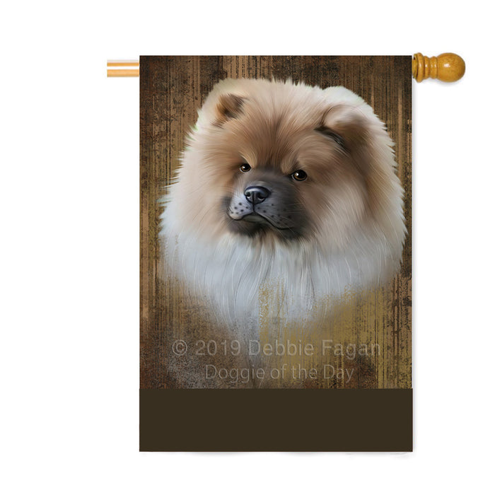 Personalized Rustic Chow Chow Dog Custom House Flag FLG64567