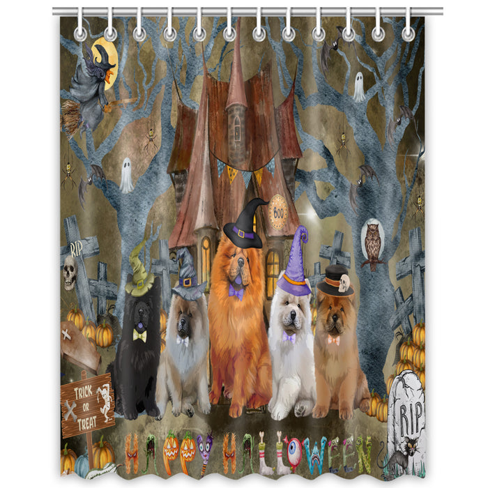 Chow Chow Shower Curtain: Explore a Variety of Designs, Personalized, Custom, Waterproof Bathtub Curtains for Bathroom Decor with Hooks, Pet Gift for Dog Lovers