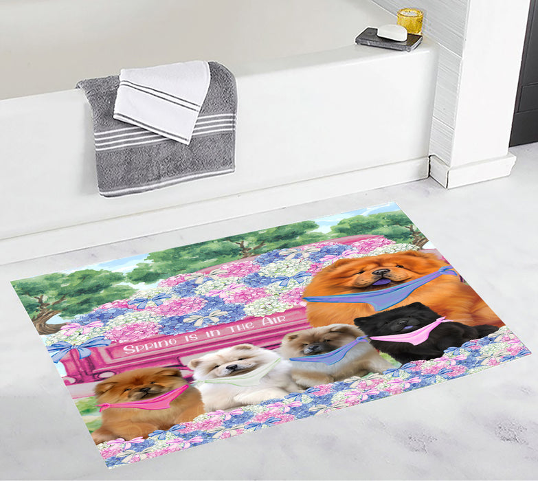 Chow Chow Custom Bath Mat, Explore a Variety of Personalized Designs, Anti-Slip Bathroom Pet Rug Mats, Dog Lover's Gifts