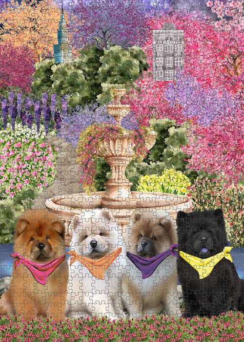 Chow Chow Jigsaw Puzzle: Explore a Variety of Designs, Interlocking Halloween Puzzles for Adult, Custom, Personalized, Pet Gift for Dog Lovers