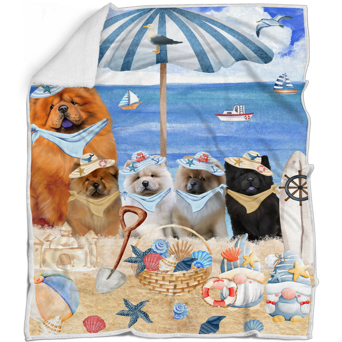 Chow Chow Blanket: Explore a Variety of Personalized Designs, Bed Cozy Sherpa, Fleece and Woven, Custom Dog Gift for Pet Lovers