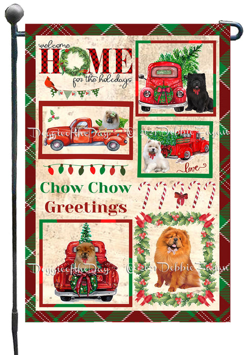 Welcome Home for Christmas Holidays Chow Chow Dogs Garden Flag GFLG66998