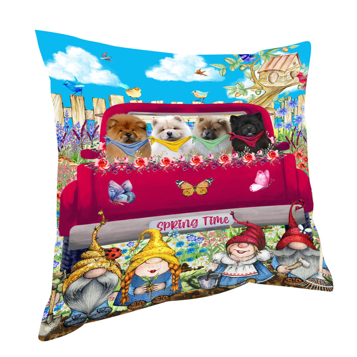 Chow Chow Throw Pillow: Explore a Variety of Designs, Cushion Pillows for Sofa Couch Bed, Personalized, Custom, Dog Lover's Gifts