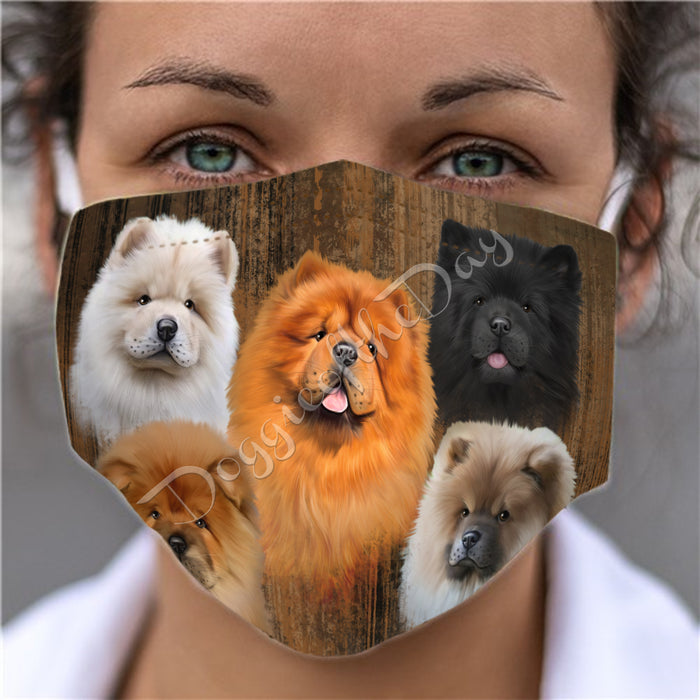 Rustic Chow Chow Dogs Face Mask FM50045