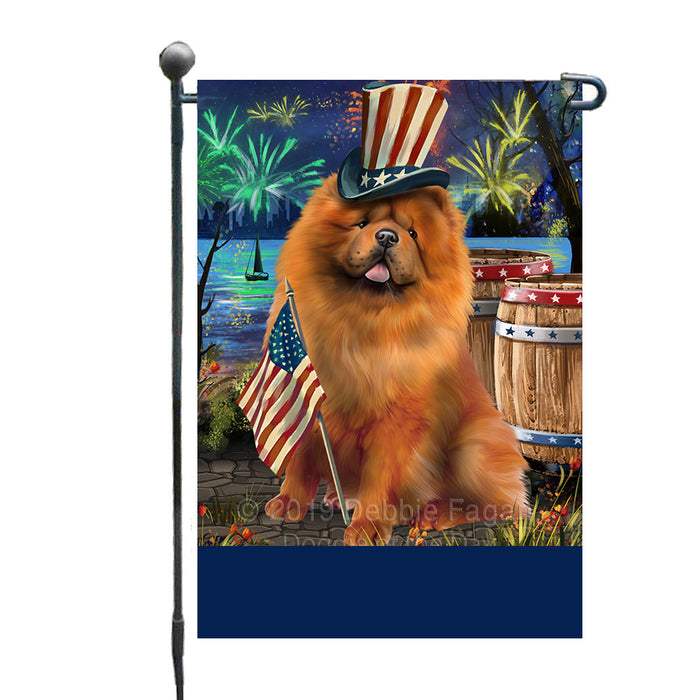Personalized 4th of July Firework Chow Chow Dog Custom Garden Flags GFLG-DOTD-A57875