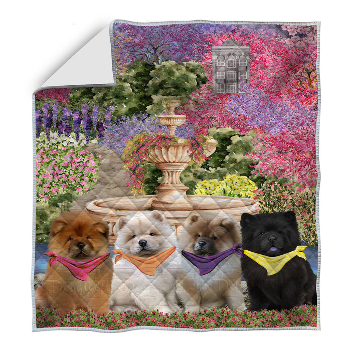 Chow Chow Quilt: Explore a Variety of Designs, Halloween Bedding Coverlet Quilted, Personalized, Custom, Dog Gift for Pet Lovers