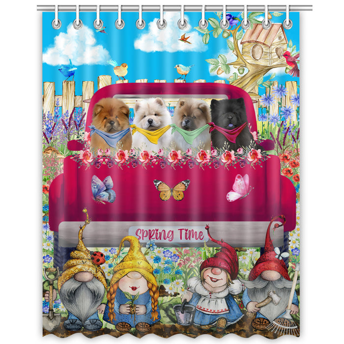 Chow Chow Shower Curtain: Explore a Variety of Designs, Custom, Personalized, Waterproof Bathtub Curtains for Bathroom with Hooks, Gift for Dog and Pet Lovers