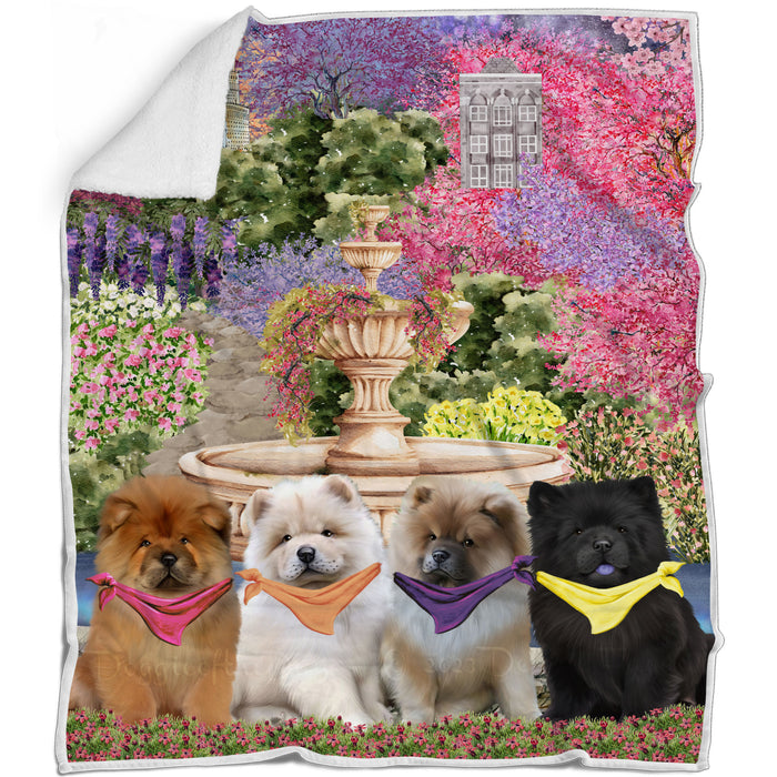Chow Chow Bed Blanket, Explore a Variety of Designs, Custom, Soft and Cozy, Personalized, Throw Woven, Fleece and Sherpa, Gift for Pet and Dog Lovers