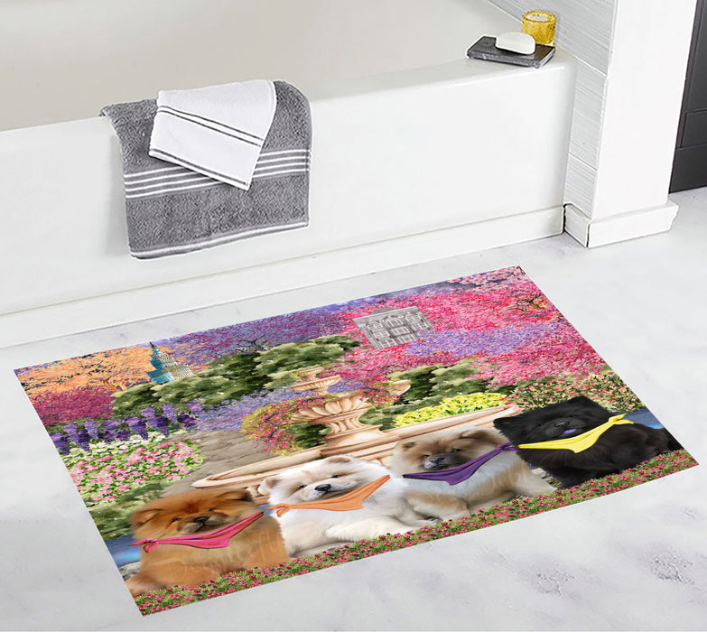 Chow Chow Bath Mat: Explore a Variety of Designs, Personalized, Anti-Slip Bathroom Halloween Rug Mats, Custom, Pet Gift for Dog Lovers