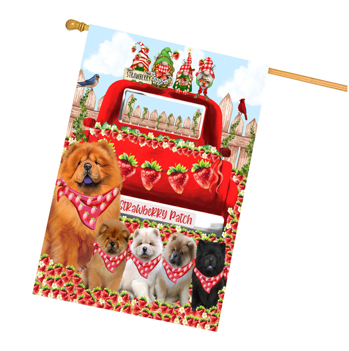 Chow Chow Dogs House Flag: Explore a Variety of Custom Designs, Double-Sided, Personalized, Weather Resistant, Home Outside Yard Decor, Dog Gift for Pet Lovers