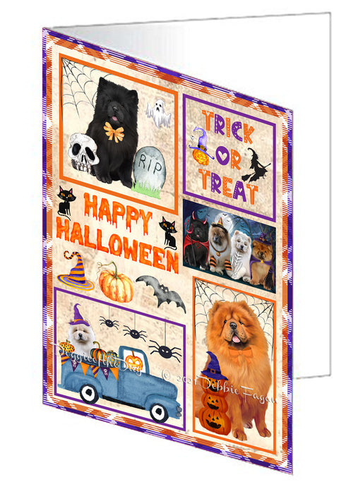 Happy Halloween Trick or Treat Cockapoo Dogs Handmade Artwork Assorted Pets Greeting Cards and Note Cards with Envelopes for All Occasions and Holiday Seasons GCD76469