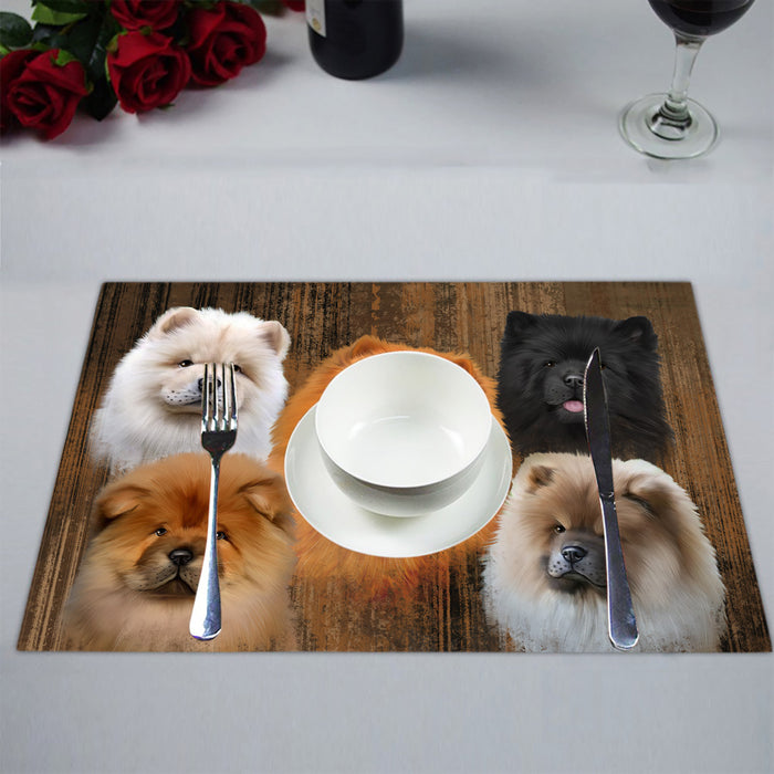 Rustic Chow Chow Dogs Placemat