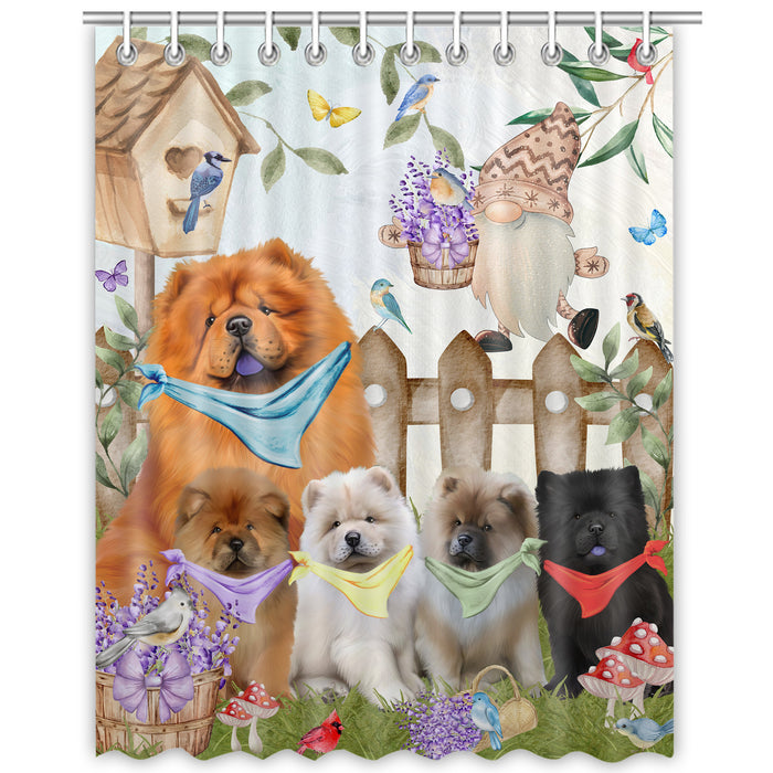 Chow Chow Shower Curtain: Explore a Variety of Designs, Personalized, Custom, Waterproof Bathtub Curtains for Bathroom Decor with Hooks, Pet Gift for Dog Lovers