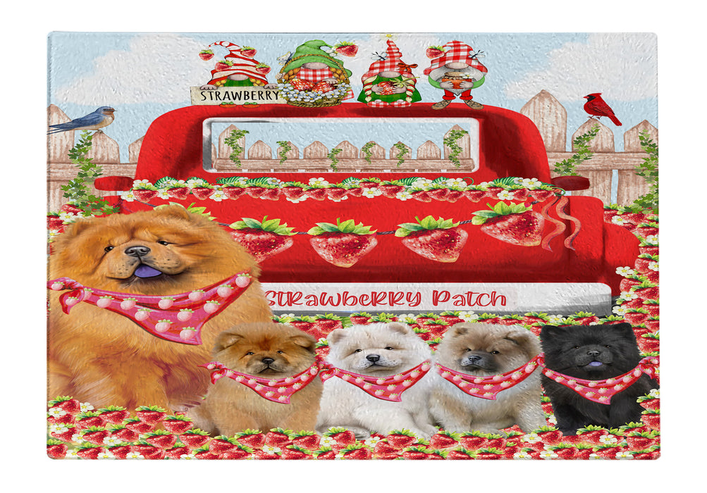 Chow Chow Tempered Glass Cutting Board: Explore a Variety of Custom Designs, Personalized, Scratch and Stain Resistant Boards for Kitchen, Gift for Dog and Pet Lovers