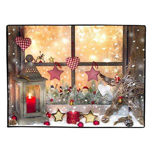 Christmas Country Hearts, Stars and Candles Floormat 18 x 24